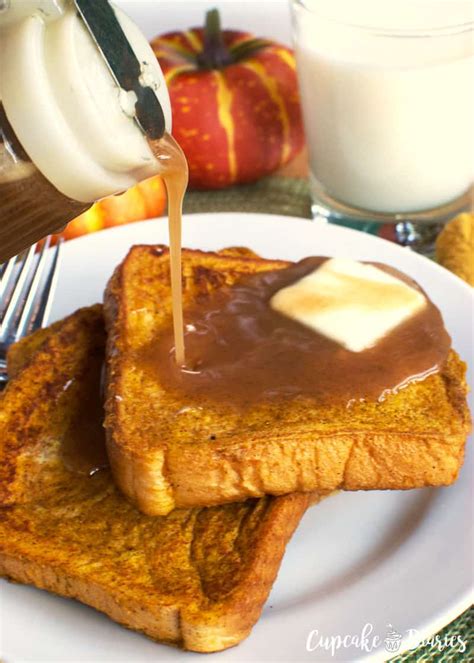 Pumpkin French Toast With Cinnamon Syrup