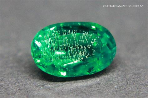 A Faceted Synthetic Emerald Created By Biron Of Australia The