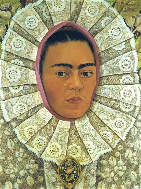 Beautiful Paintings Frida Kahlo Self Portrait In Medallion 1948