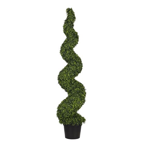 Artificial Boxwood Spiral Fake Spiral Topiary Blooming Artificial