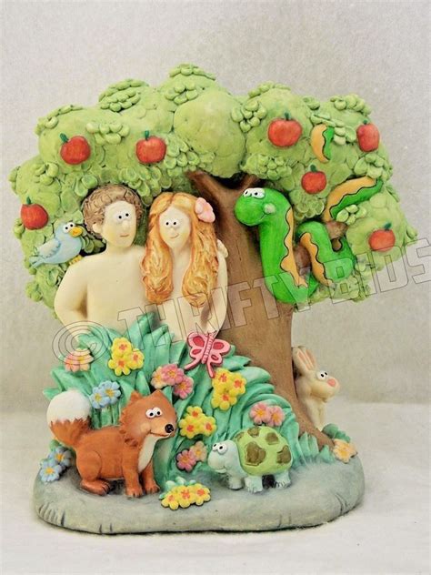 The Beginners Bible 02002 Adam And Eve Handcrafted Collectible Figurine