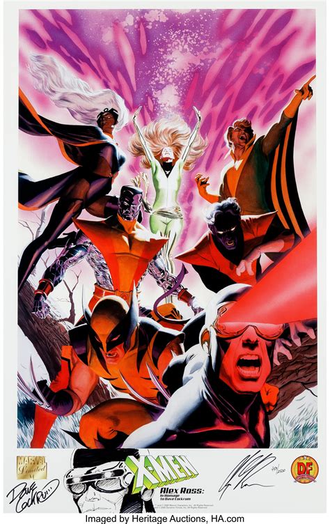 Alex Ross X Men Limited Edition Lithograph In Homage To Dave Lot