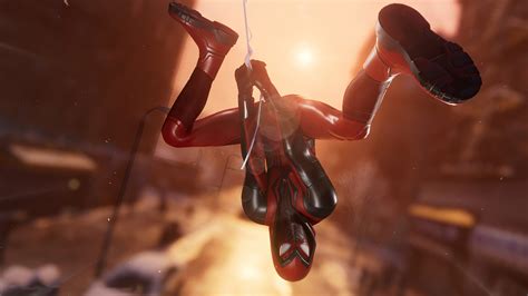 Marvels Spider Man Miles Morales Hanging In City 4k HD Games 4k