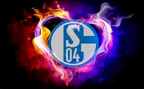 Einzigartige Schwarzen Fc Schalke Hintergrund Mit Fc Schalke Logo Und Ein Lieben Herz Von