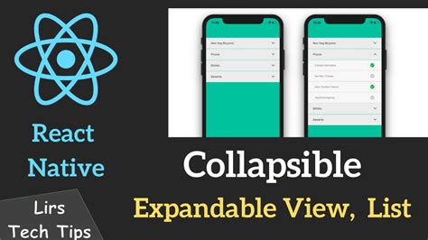 React Native Collapsible Expandable View List YouTube