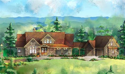 About mountain house plans & mountain home floor plans. Plan 26710GG: Rugged Mountain Plan With Great Outdoor ...