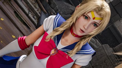 Aerith Sailor Moon Cosplay At Final Fantasy Vii Remake Nexus Mods And Community