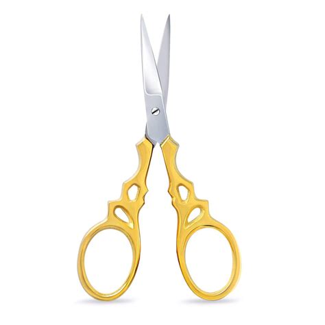 Gold Plated Fancy Small Scissors For Barbers K5 International