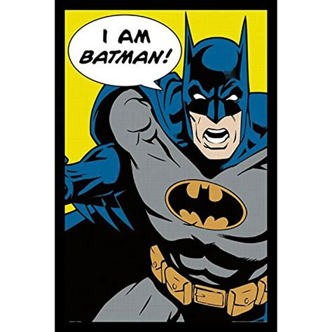 Buyartforless Framed Batman I Am Batman Art Print Poster 345 X 225