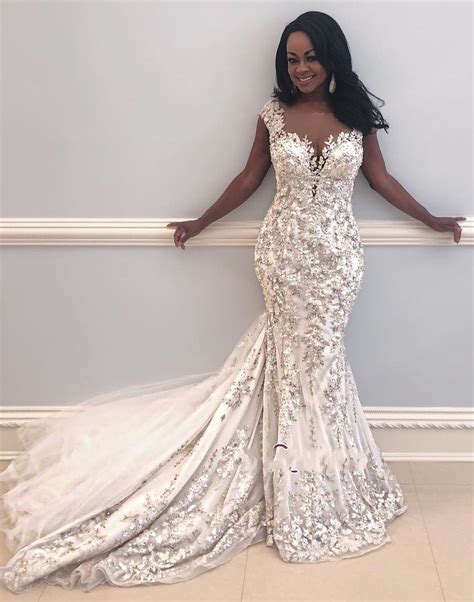 Stunning Mermaid Wedding Dresses 2019 Illusion Neckline Beaded Lace