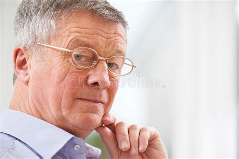 Portrait Of Senior Man Suffering From Stroke Stock Image Image Of