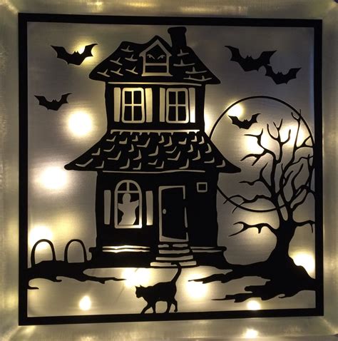 Welcome to our huge library of free svg files, made for cutting machines. Halloween Glass Block SVG File Haunted House vinyl cutting