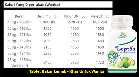 Secara puratanya, jumlah kalori seperti berikut: CARTA KEPERLUAN KALORI BAGI WANITA DAN LELAKI | Sally's ...
