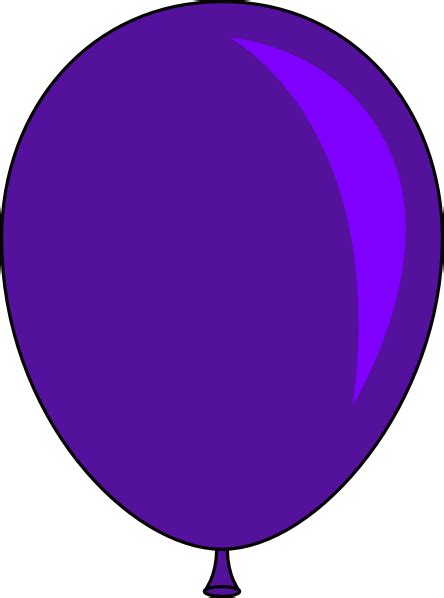 Single Modern Blue Balloon Clipart Image Birthday Clip 2