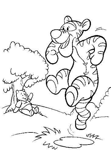 Coloring Page Winnie The Pooh And Tigger Winnie The Pooh And Tigger