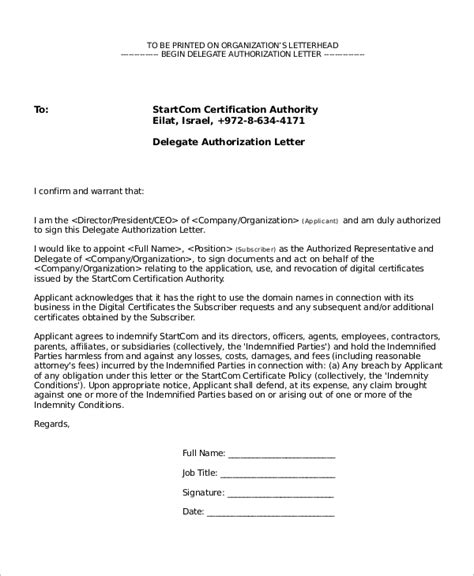 Free 8 Sample Letter Of Authorization In Pdf Ms Word