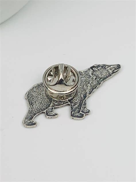 Antique Silver Bear Tie Tack Or Lapel Pin Etsy