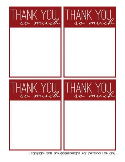 Christmas Thank You Notes Printable Tip Junkie