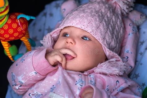 Cute Little Baby Girl With Blue Eyes Stock Image Image Of Blue Lips