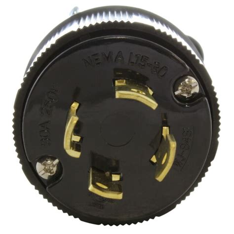 30 Amp 3 Phase 250 Volt Nema L15 30p Diy Locking Male Plug Assembly By