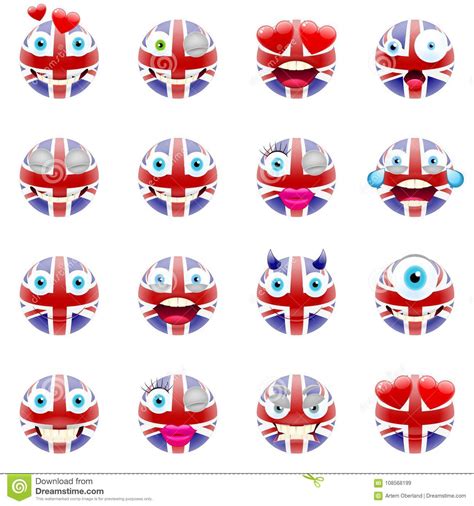 United Kingdom Flag Emojis Stock Vector Illustration Of Face 108568199