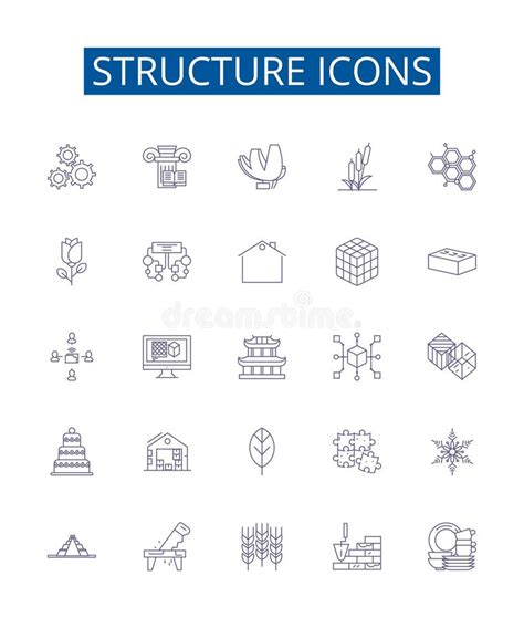 Structure Icons Line Icons Signs Set Design Collection Of Icons