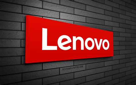 Lenovo 3d Logo Gray Brickwall Creative Brands Lenovo Logo 3d Art