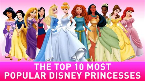 10 Most Popular Disney Princess List Youtube
