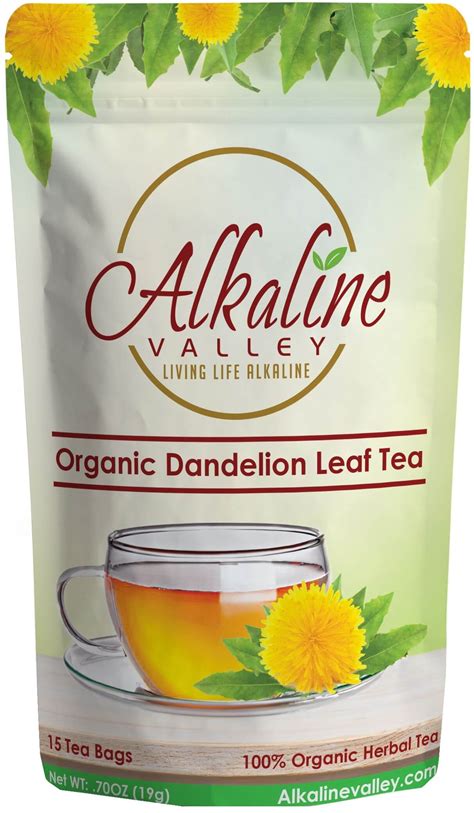 Organic Dandelion Leaf Tea 15 Tea Bags Alkaline Valley