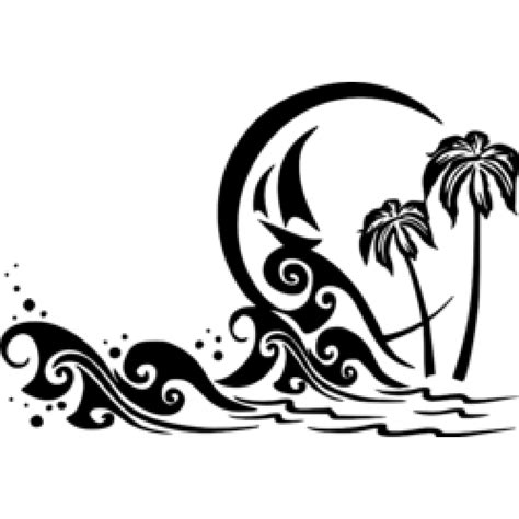 Silhouette Beach Clip Art Silhouette Png Download 500500 Free
