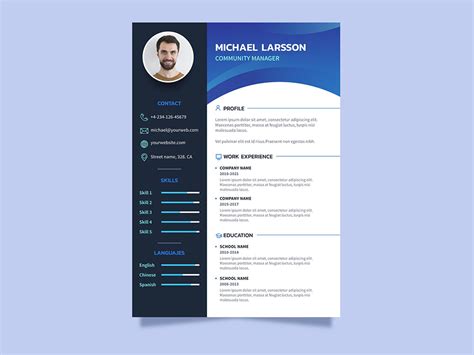 Free Community Manager Resume Template Free Download