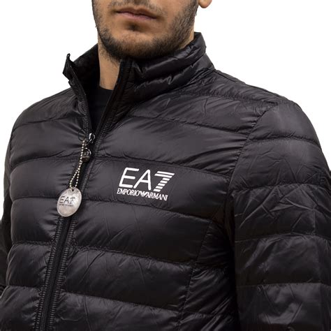 Emporio Armani Ea7 Puffer Jacket With Full Length Zip Closure Nero
