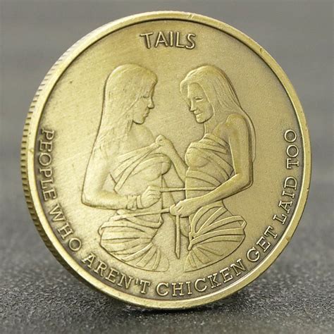 Coins Sex Coin Collections Chicks Get Laid Heads Tails Bronze Plated Souvenir Sexy Art