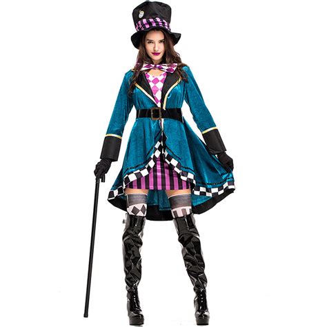Alice In Wonderland Sexy Mad Hatter Costumes Women Halloween Party