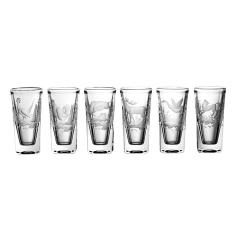 Engraved Vodka Glasses Set Of 6 01315