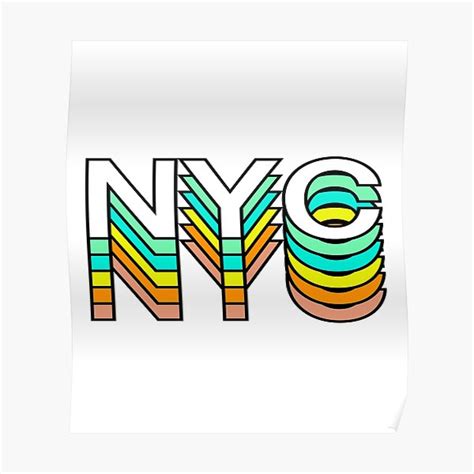 Nyc Tee Shirt Retro Aesthetic Modern New York City Poster By