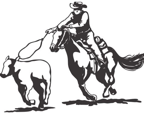 Calf Roping Corriente Rodeo Roping Team Roping Vector Graphics Bull