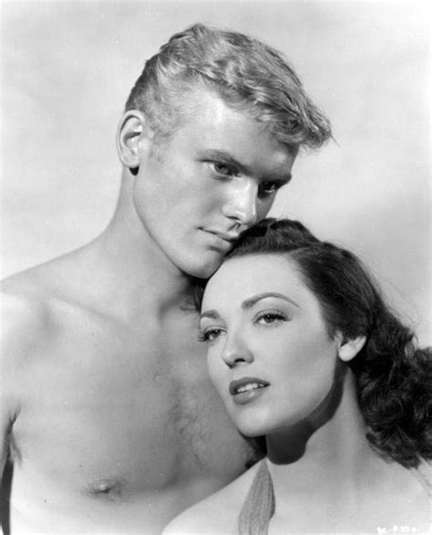 tab hunter and linda darnell in a publicity shot for saturday island 1952 it was tab s first
