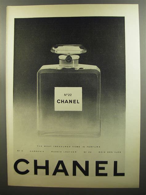 1953 Chanel No 22 Perfume Ad The Most Treasured Name In Perfume