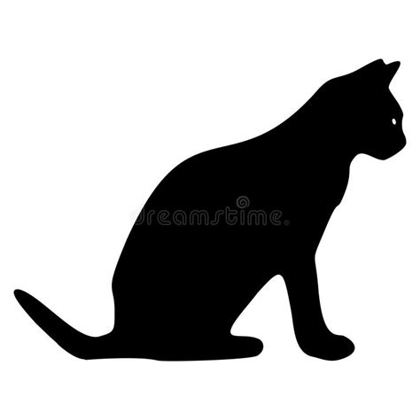 Black Cat Silhouette Stock Illustration Illustration Of Feline 225936302