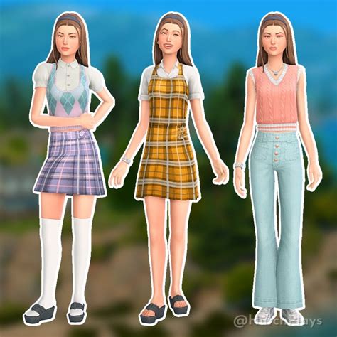 Sims 4 Mods Clothes Sims 4 Clothing Sims 4 Cas Sims Cc Preppy