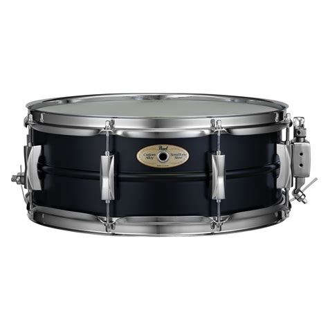 Pearl Limited Edition 14 X 55 Black Steel Sensitone Snare Drum Na