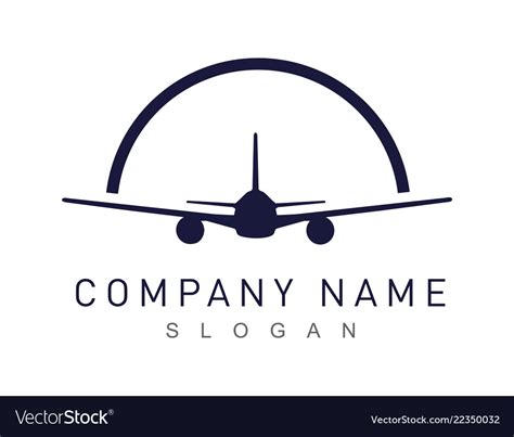 Airplane Logotype Royalty Free Vector Image Vectorstock