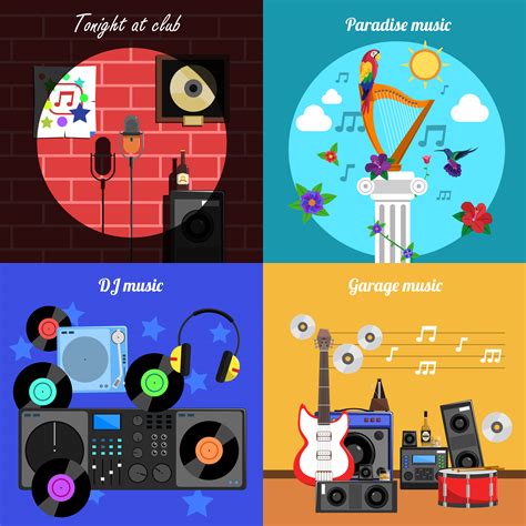 Melody And Instruments Banners Set Download Free Vectors