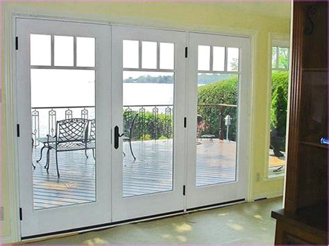 Fiberglass Exterior French Doors With Blinds Glass Door Ideas