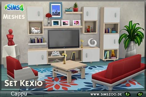 Blackys Sims 4 Zoo Living Room Set By Cappu Details And Download