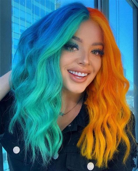 40 Crazy Hair Colour Ideas To Try In 2022 Blue Green And Orange