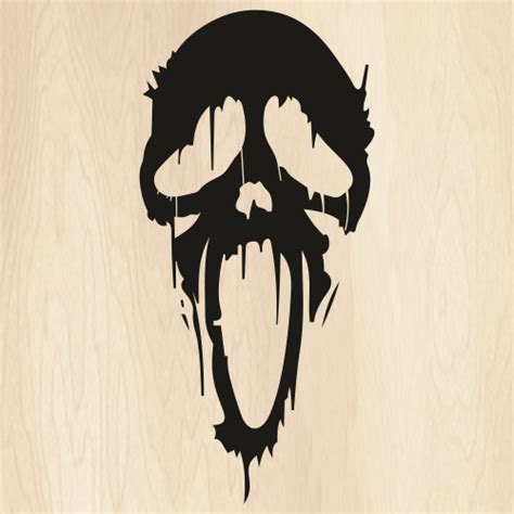 Ghost Face Drip Svg Ghost Face Drip Head Png Ghost Scream Vector