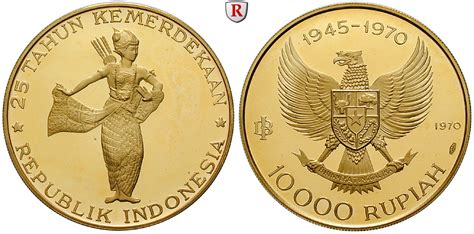 1 idr = 0.00028 myr. Indonesien, 10000 Rupiah 1970, 22,21 g fein, PP
