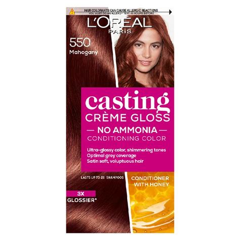 Buy L Oreal Paris Casting Creme Gloss Semi Permanent Hair Colour 550 Mahogany Ammonia Free
